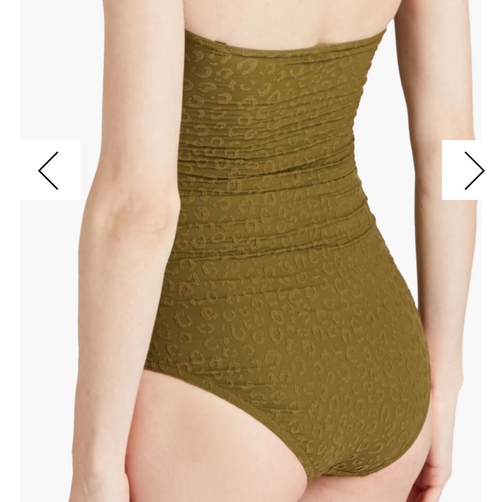 Zimmermann Olive Green Cheetah One Piece Swimsuit NWT - Picture 4 of 4